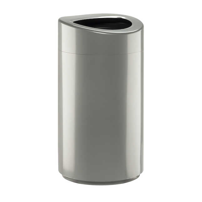14 gal Open Top Receptacle - Silver - 33.25 x 20 x 20 in.