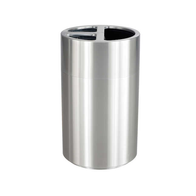 40 gal Triple Recycling Receptacle - Stainless Steel
