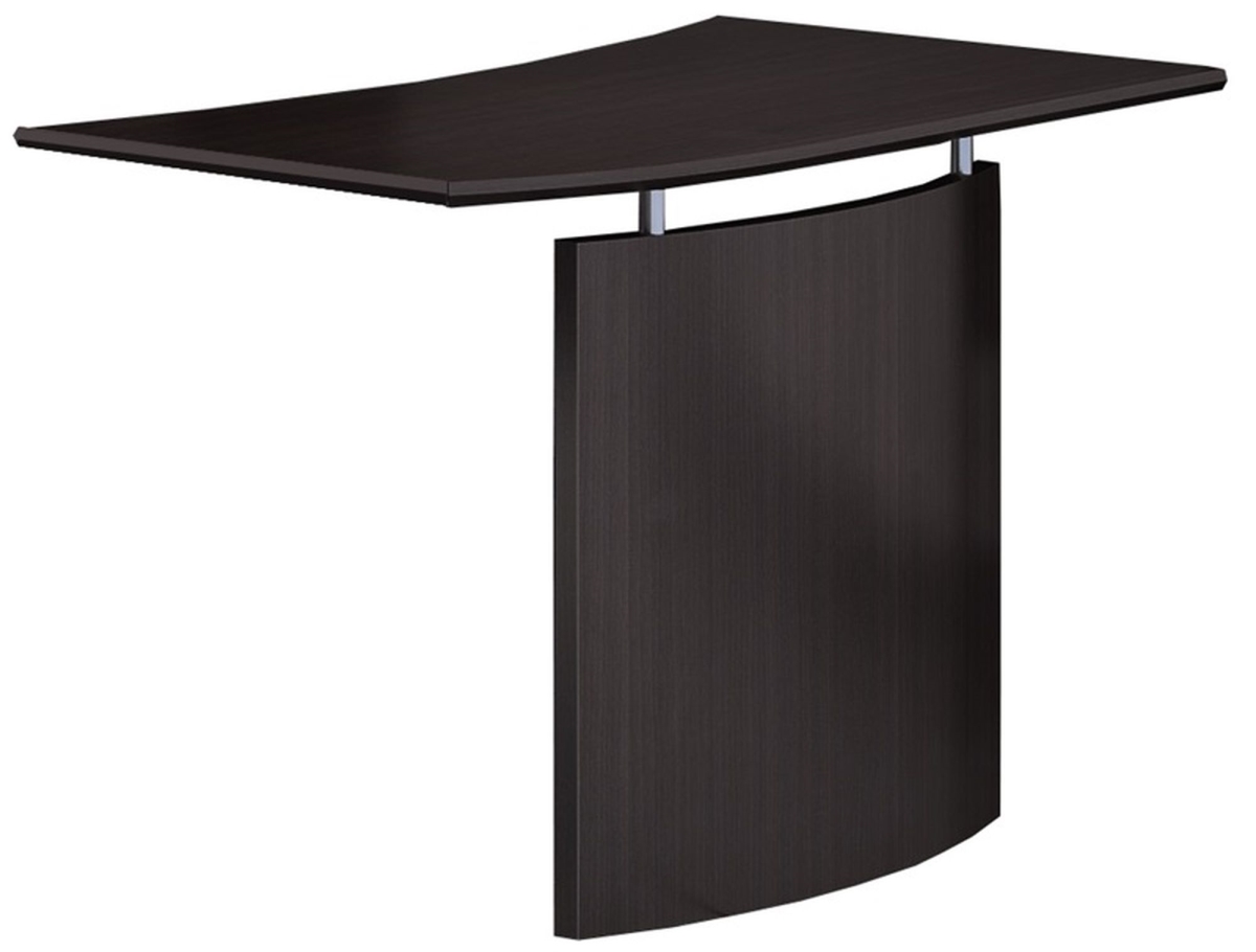 Left Medina Curved Desk Bridge, Mocha - 29.5 x 48 x 24 in.