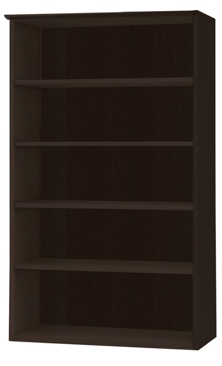 Medina 5-Shelf Bookcase, Mocha - 68 x 36 x 13 in.