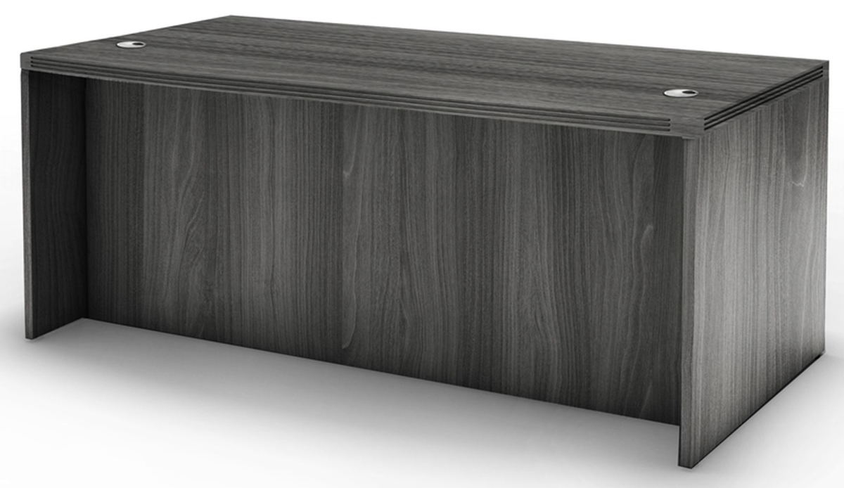72 in. Aberdeen Series Conference Front Desk, Grey Steel