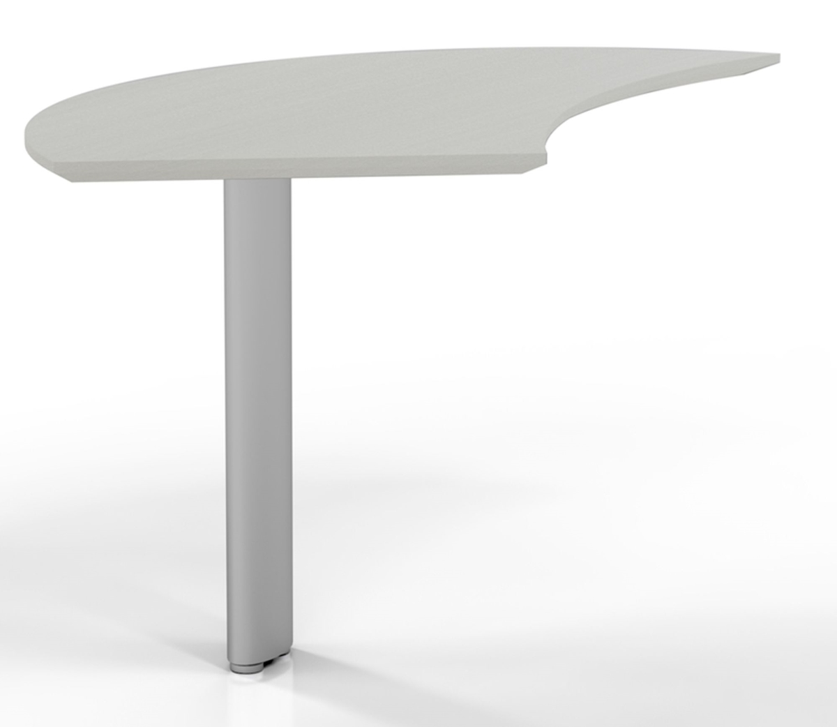 MNEXTLTSS Left Medina Series Curved Desk Extension, Textured Sea Salt - 29.5 x 47 x 28 in.