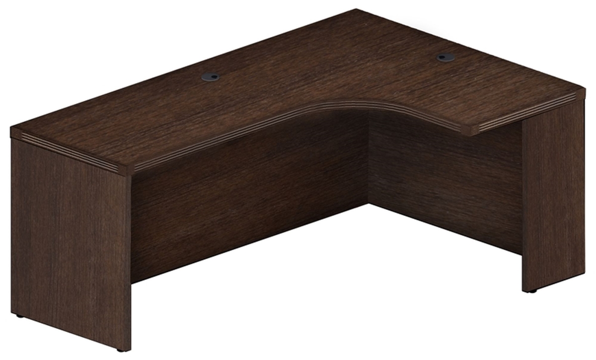 Picture of Mayline AEC72RLDC Right Aberdeen Series Extended Corner Table&#44; Mocha - 24 x 72 x 48 in.