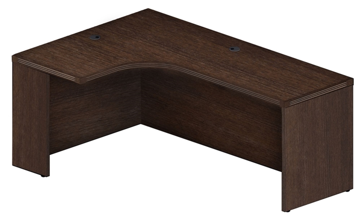 Picture of Mayline AEC72LLDC Left Aberdeen Series Extended Corner Table, Mocha - 24 x 72 x 48 in.