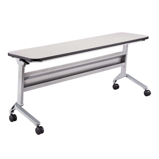 Flip-N-Go Rectangular Training Table - Silver & Folkstone - 29 x 72 x 18 in.