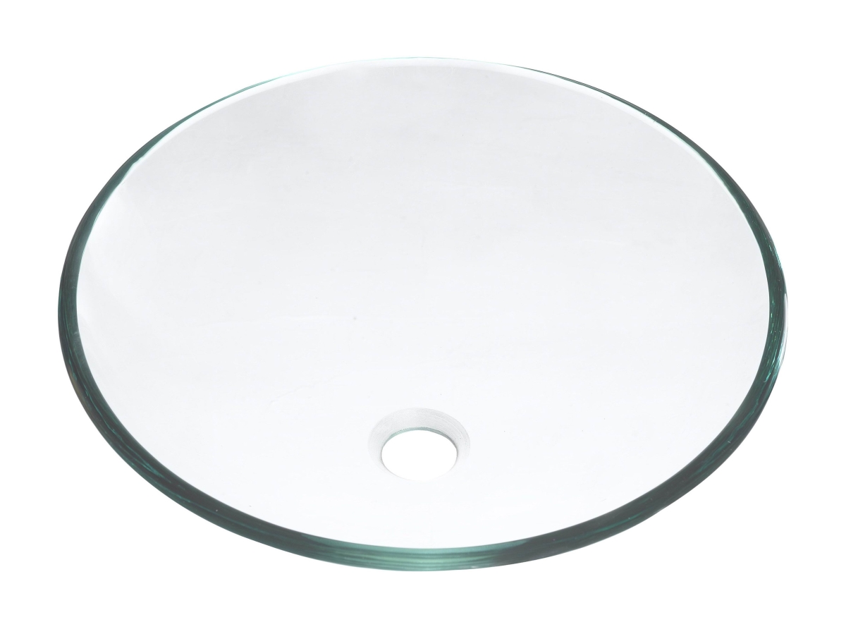 Round Artistic Glass Vessel Kitchen Sink - Clear -  Desorden, DE1887866