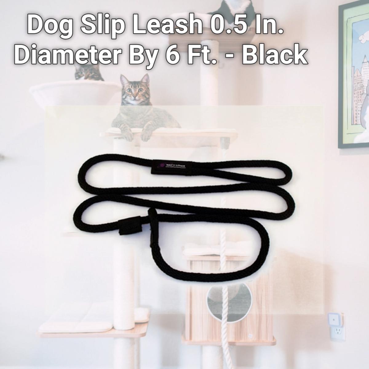 Picture of Soft Lines P20806BLACK Dog Slip Leash 0.5 In. Diameter By 6 Ft. - Black