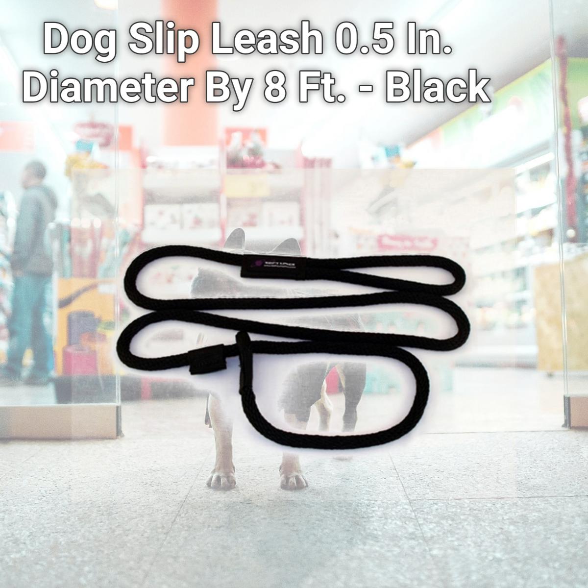 Picture of Soft Lines P20808BLACK Dog Slip Leash 0.5 In. Diameter By 8 Ft. - Black