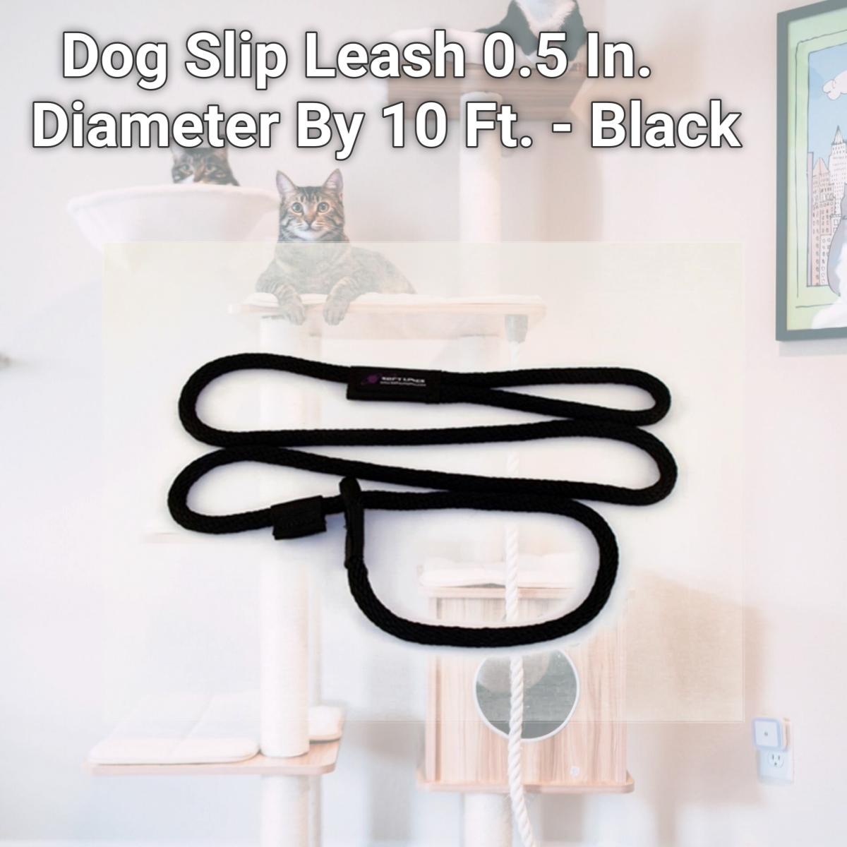 Picture of Soft Lines P20810BLACK Dog Slip Leash 0.5 In. Diameter By 10 Ft. - Black