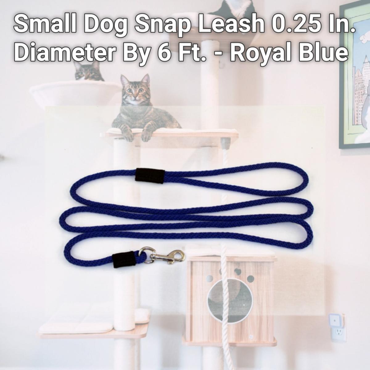 Picture of Soft Lines P10406ROYALBLUE Small Dog Snap Leash 0.25 In. Diameter By 6 Ft. - Royal Blue