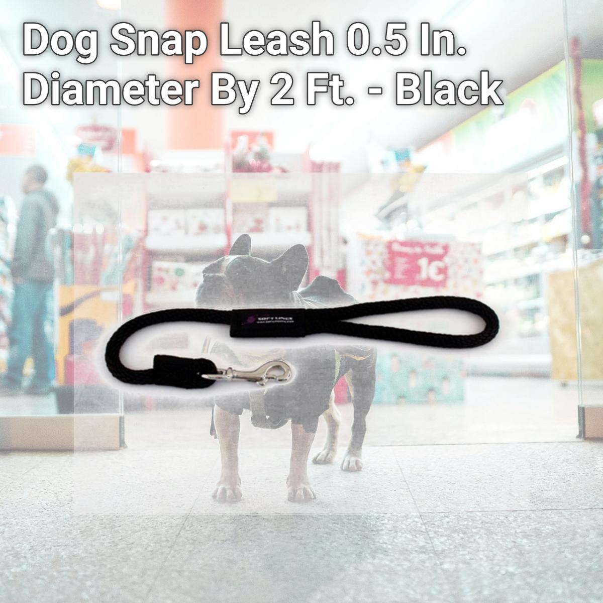 Picture of Soft Lines P10802BLACK Dog Snap Leash 0.5 In. Diameter By 2 Ft. - Black