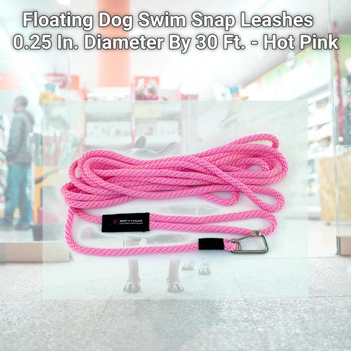Picture of Soft Lines PSW10430HOTPINK Floating Dog Swim Snap Leashes 0.25 In. Diameter By 30 Ft. - Hot Pink