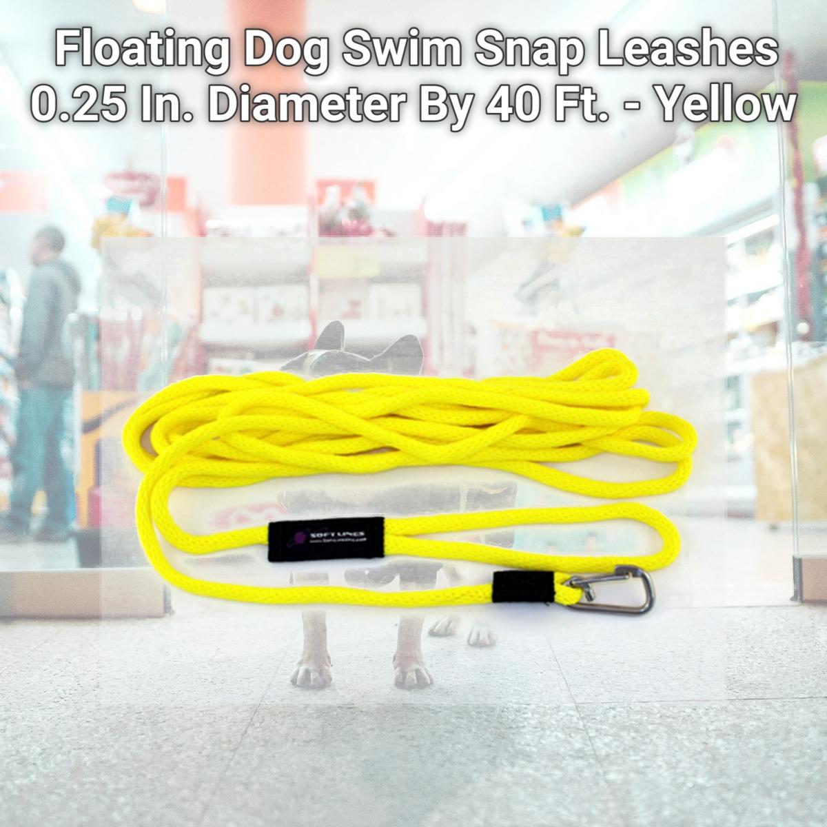 Picture of Soft Lines PSW10440YELLOW Floating Dog Swim Snap Leashes 0.25 In. Diameter By 40 Ft. - Yellow