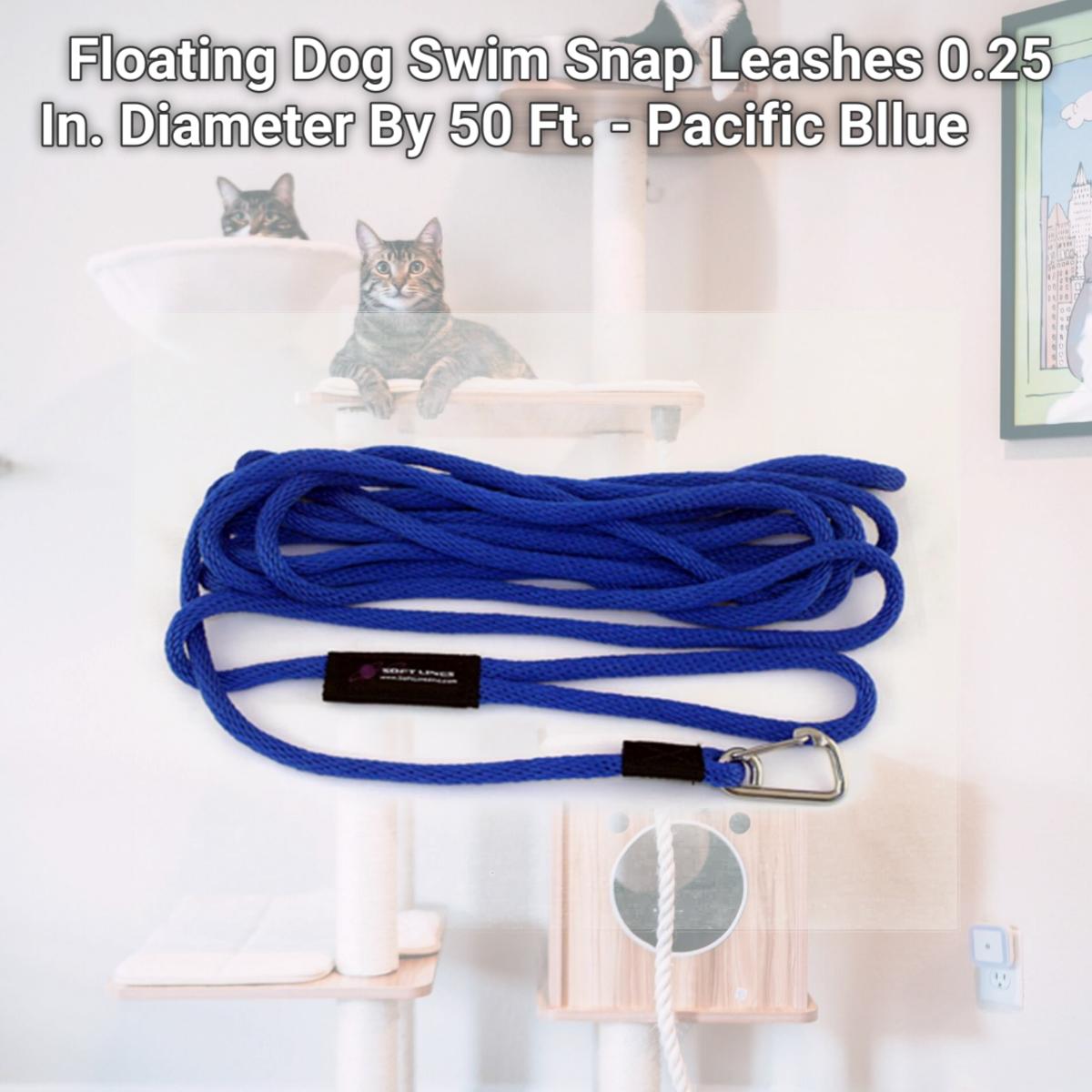 Picture of Soft Lines PSW10450PACIFICBLUE Floating Dog Swim Snap Leashes 0.25 In. Diameter By 50 Ft. - Pacific Bllue