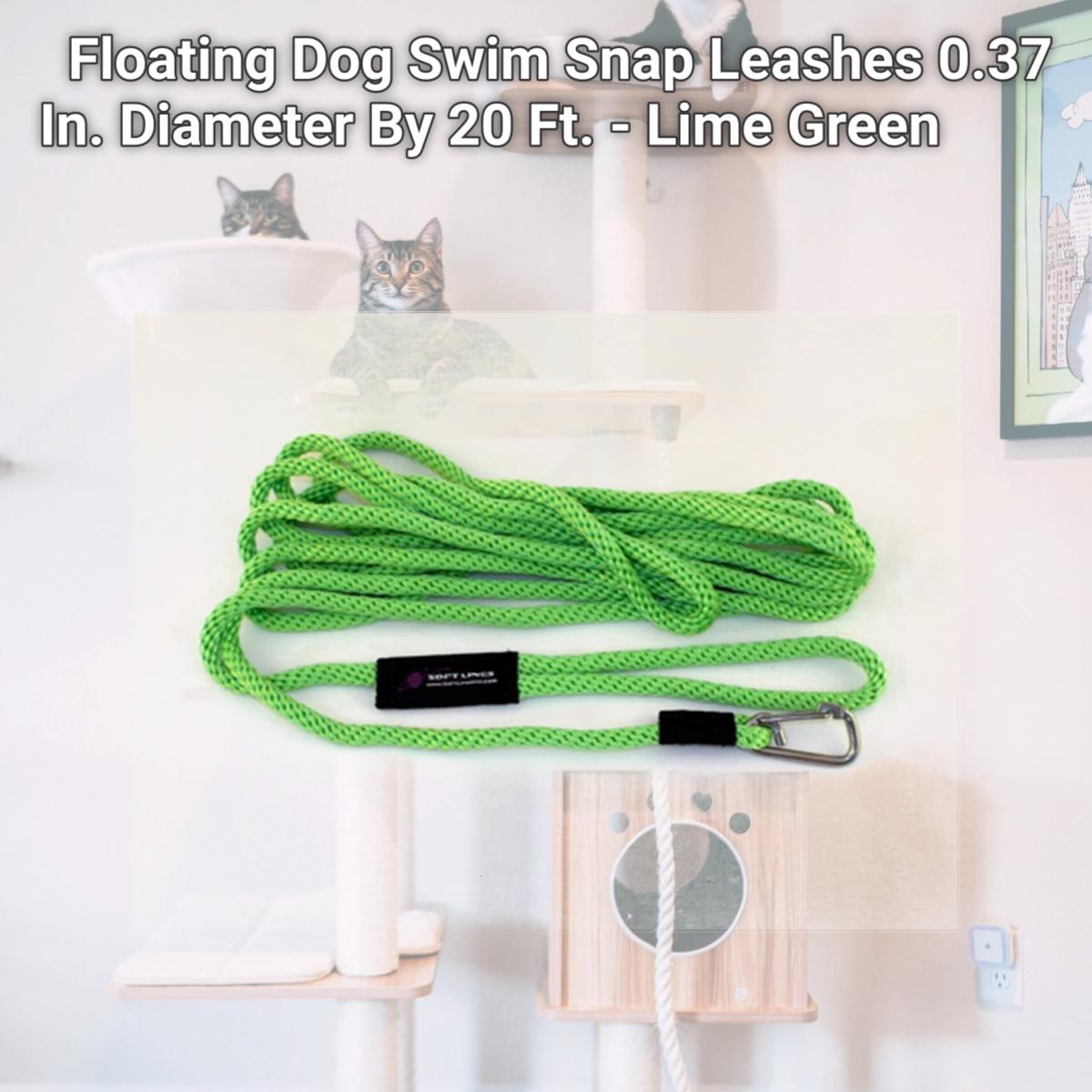 Picture of Soft Lines PSW10620LIMEGREEN Floating Dog Swim Snap Leashes 0.37 In. Diameter By 20 Ft. - Lime Green