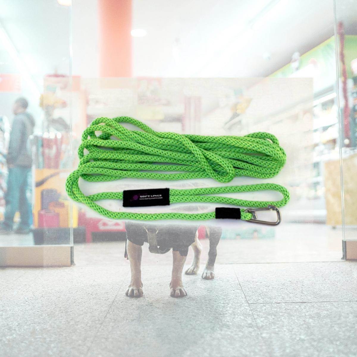 Picture of Soft Lines PSW10620LIMEGREEN Floating Dog Swim Snap Leashes 0.37 In. Diameter By 20 Ft. - Lime Green