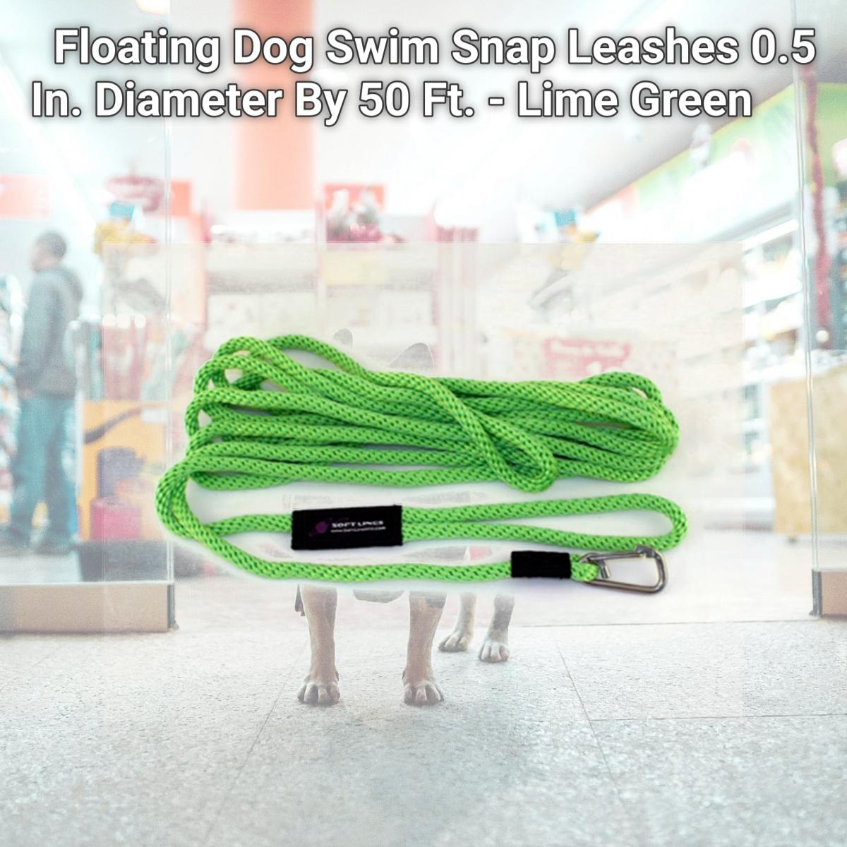 Picture of Soft Lines PSW10850LIMEGREEN Floating Dog Swim Snap Leashes 0.5 In. Diameter By 50 Ft. - Lime Green