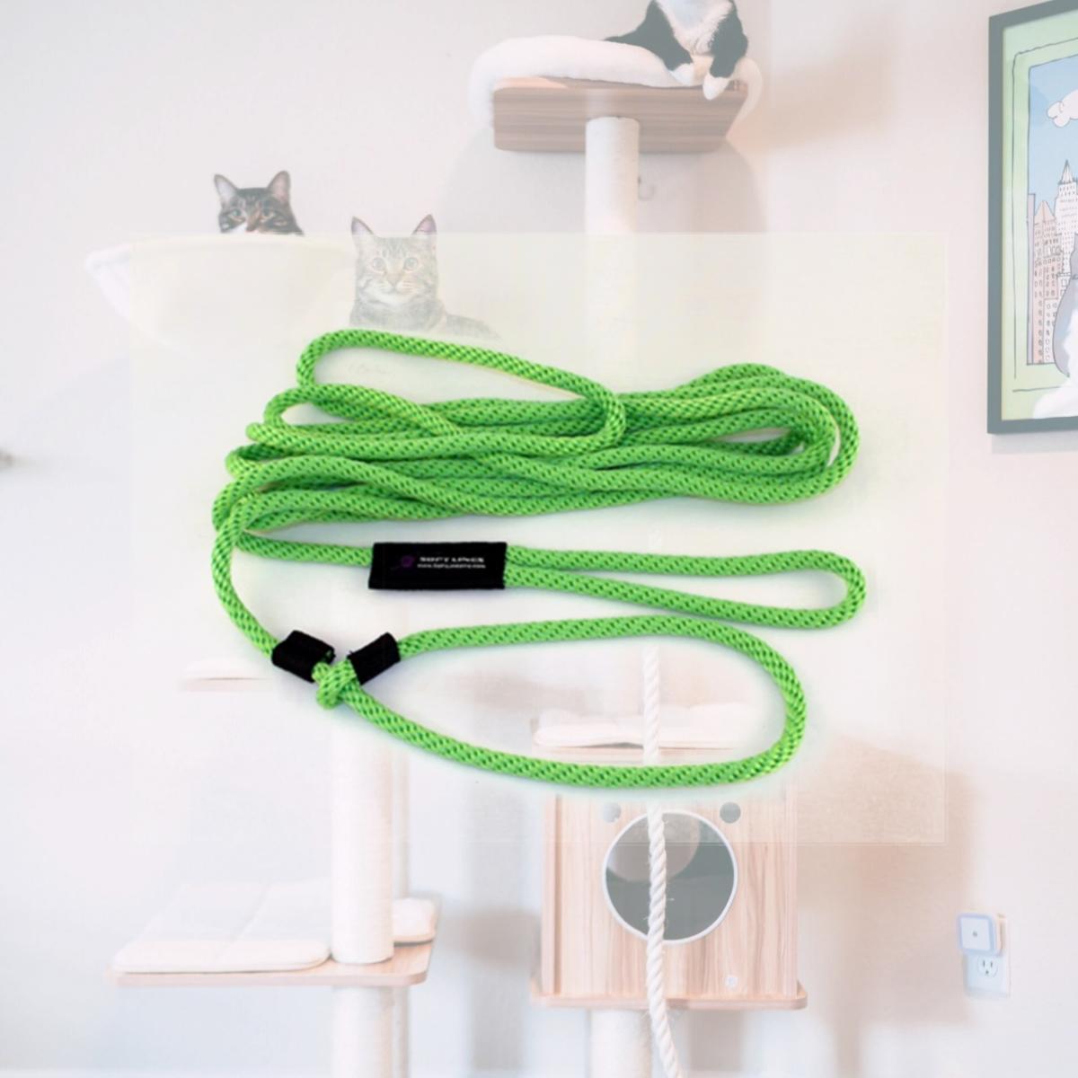Picture of Soft Lines PSW20820LIMEGREEN Floating Dog Swim Slip Leashes 0.5 In. Diameter By 20 Ft. - Lime Green