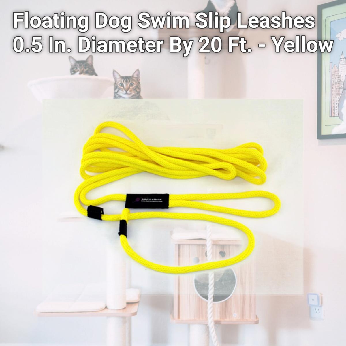 Picture of Soft Lines PSW20820YELLOW Floating Dog Swim Slip Leashes 0.5 In. Diameter By 20 Ft. - Yellow