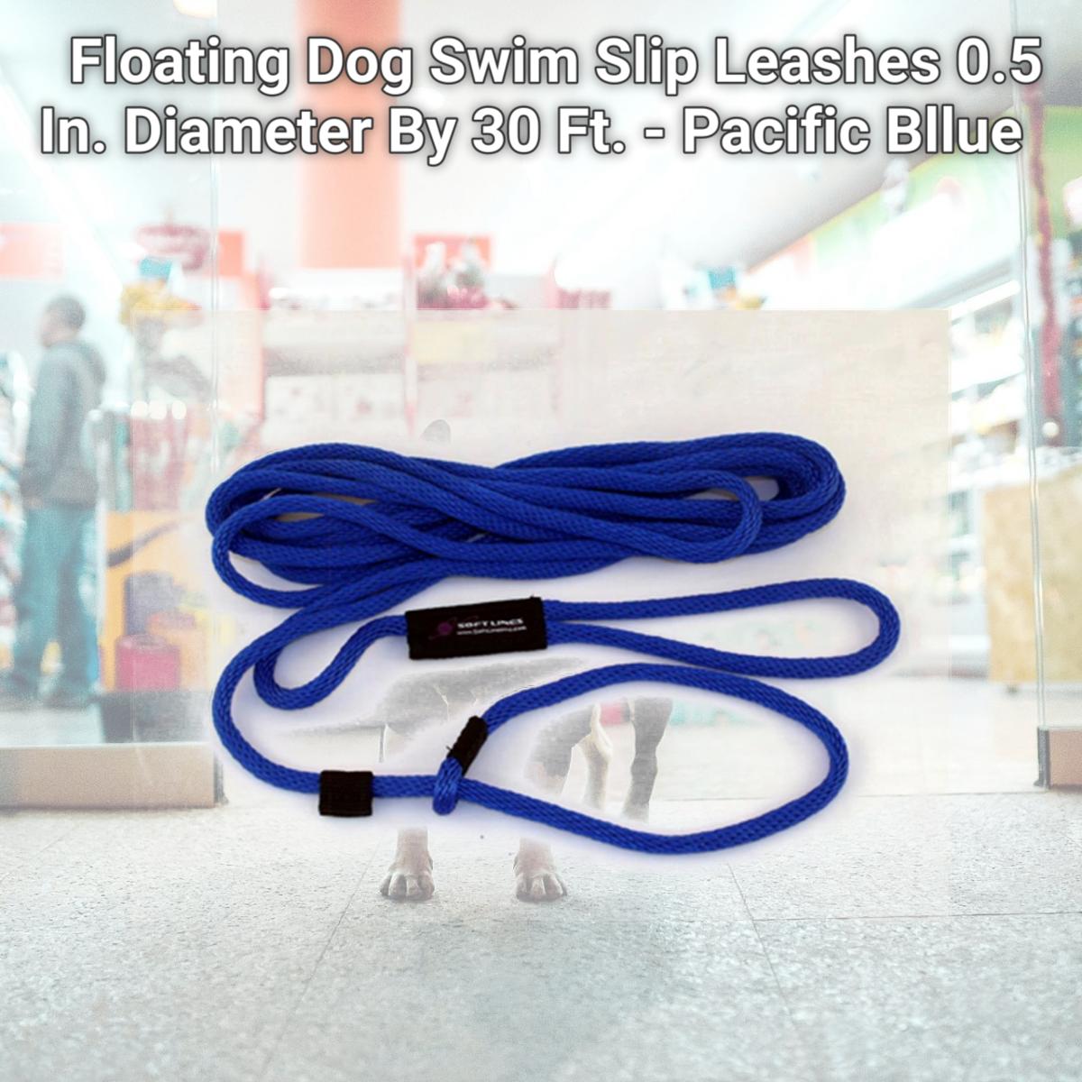 Picture of Soft Lines PSW20830PACIFICBLUE Floating Dog Swim Slip Leashes 0.5 In. Diameter By 30 Ft. - Pacific Bllue