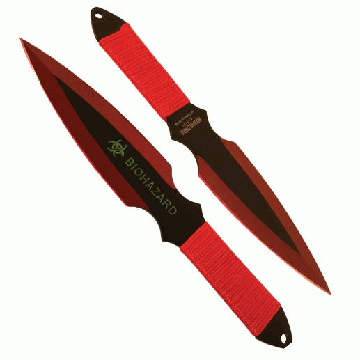 Safety Technology  BioHazard Throwing Knife, Red - 2 Piece