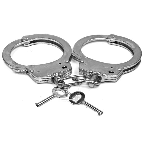 Safety Technology ST-HANDCUFF Solid Steel Handcuff Sliding Double Lock Mechanism