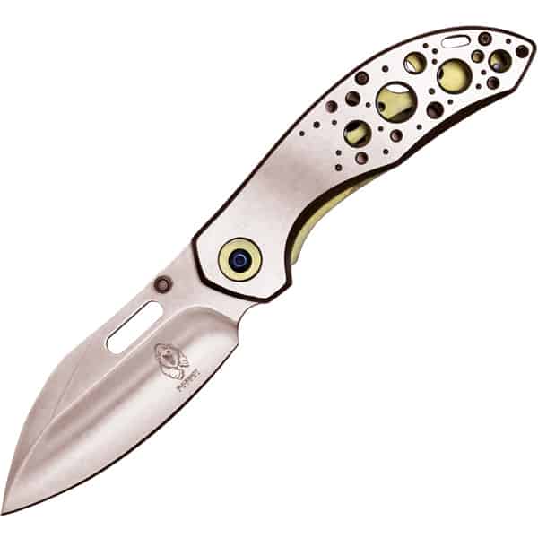 Safety Technology ST-FK-202 Assisted Open Folding Pocket Knife, Gold