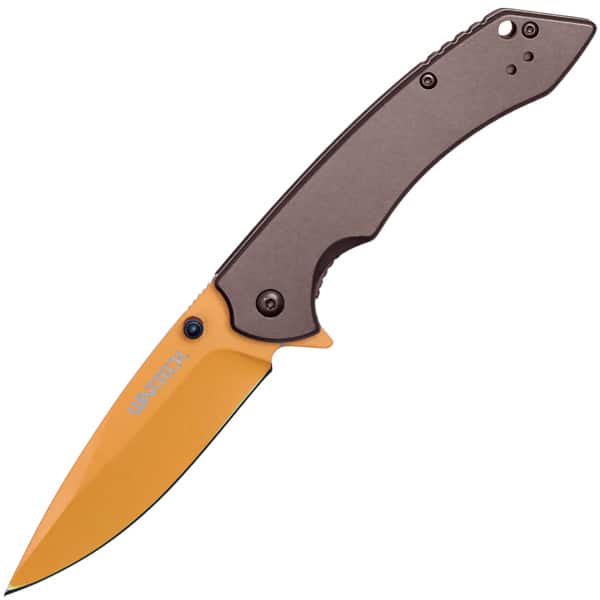 Safety Technology ST-FK-207 Assisted Open Folding Pocket Knife, Grey & Orange