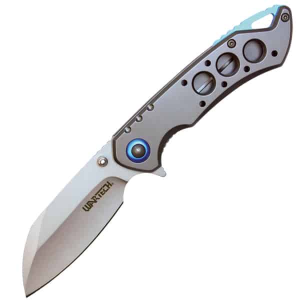 Safety Technology ST-FK-212 Assisted Open Folding Pocket Knife, Grey & Blue