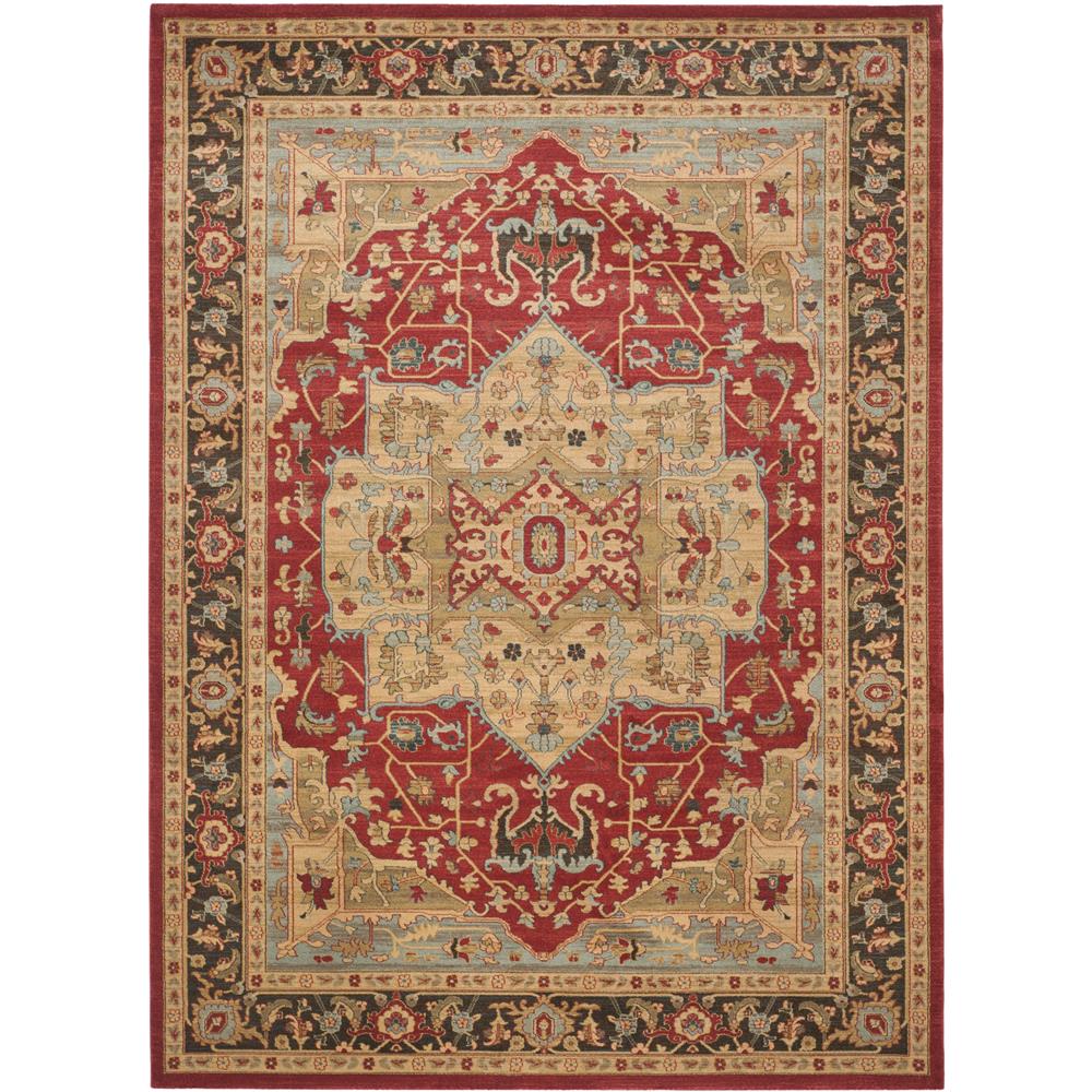 Picture of Safavieh MAH625B-1218 12 x 18 ft. Mahal Power Loomed Rug&#44; Large Rectangle - Natural & Navy