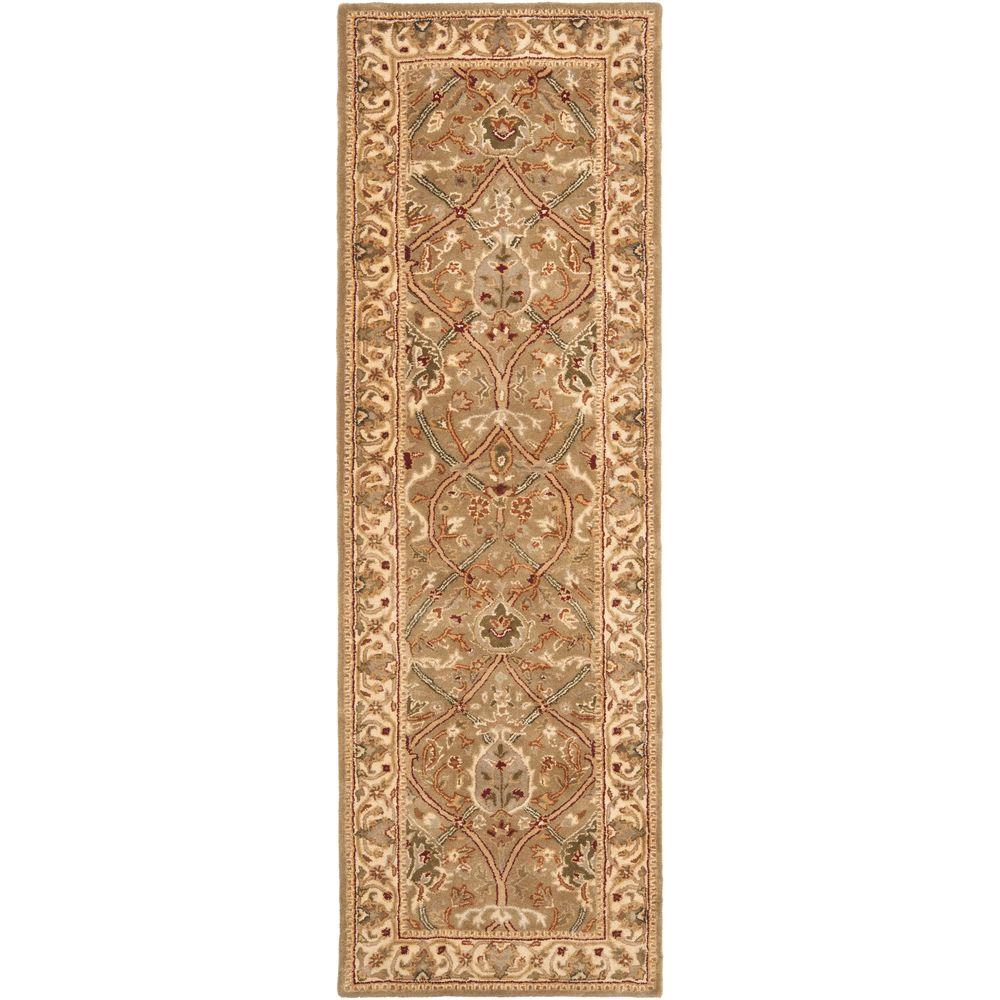 PL819A-212 2 ft. - 6 in. x 12 ft. Persian Legend Hand Tufted Runner Rug - Light Green & Beige -  Safavieh