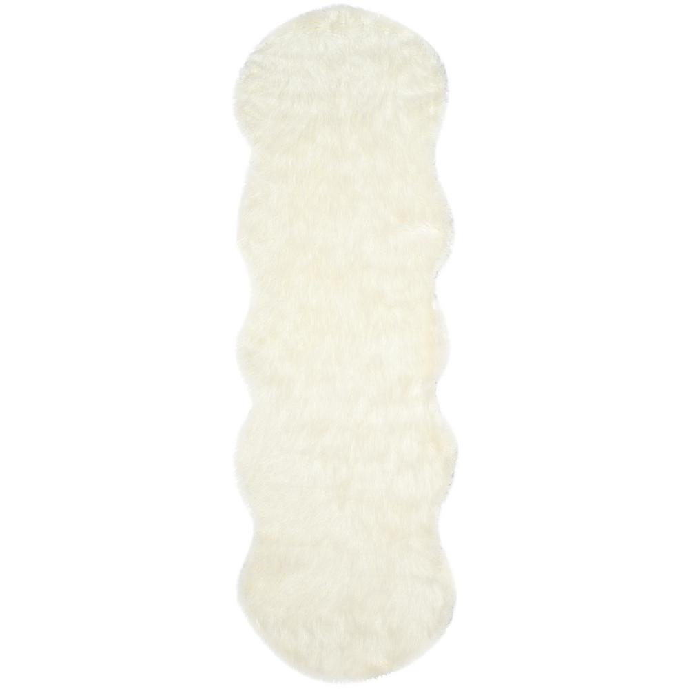 Picture of Safavieh FSS117A-2 Faux Sheep SkIn Accent Area Rug&#44; Ivory - 2 x 3 ft.