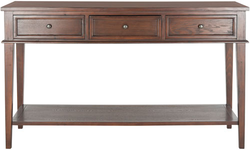 Picture of Safavieh AMH6641A 35.4 x 60 x 20 in. Manelin Console with Storage Drawers&#44; Sepia
