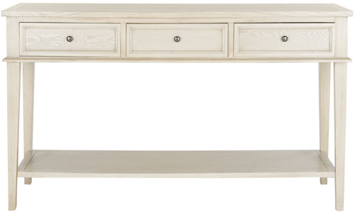 Picture of Safavieh AMH6641B 35.4 x 60 x 20 in. Manelin Console with Storage Drawers&#44; White Washed