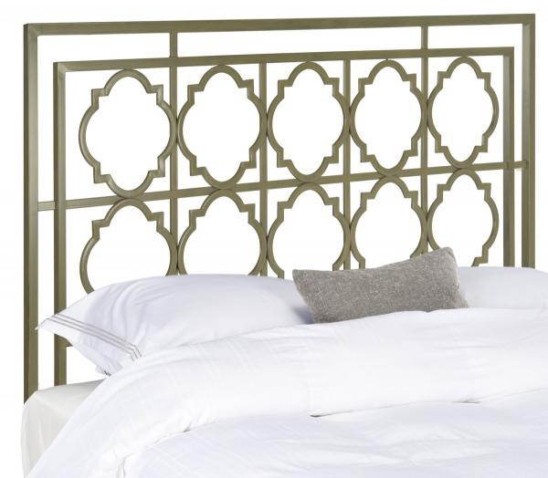 Picture of Safavieh FOX6216A-Q 59.8 x 60.6 x 1.3 in. Silva Queen Metal Headboard, French Silver - Queen Size