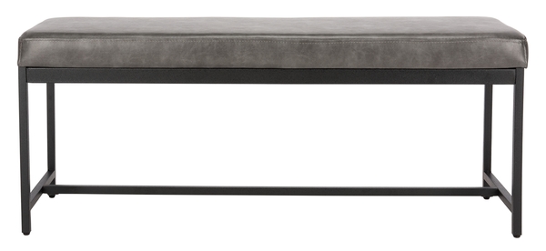 Picture of Safavieh BCH6204B Chase Faux Leather Bench - Grey - 47.3 x 16 x 19.5 in.