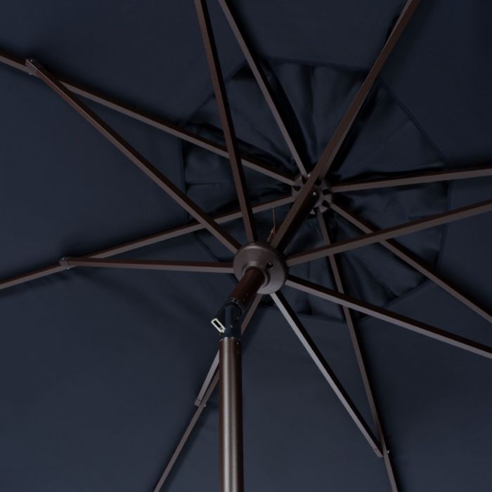 Picture of Safavieh PAT8106A 11 ft. Elegant Valance Umbrella&#44; Navy & White