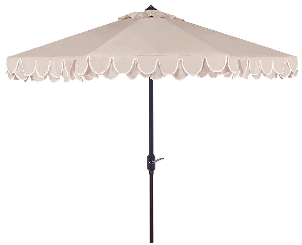 Picture of Safavieh PAT8206C 9 ft. Elegant Double Top Umbrella&#44; Beige & White