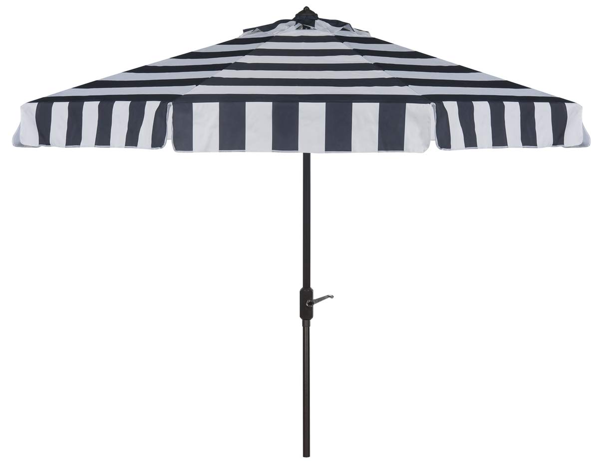 Picture of Safavieh PAT8303B 6.5 x 10 ft. Elsa Rectangle Umbrella&#44; Navy & White