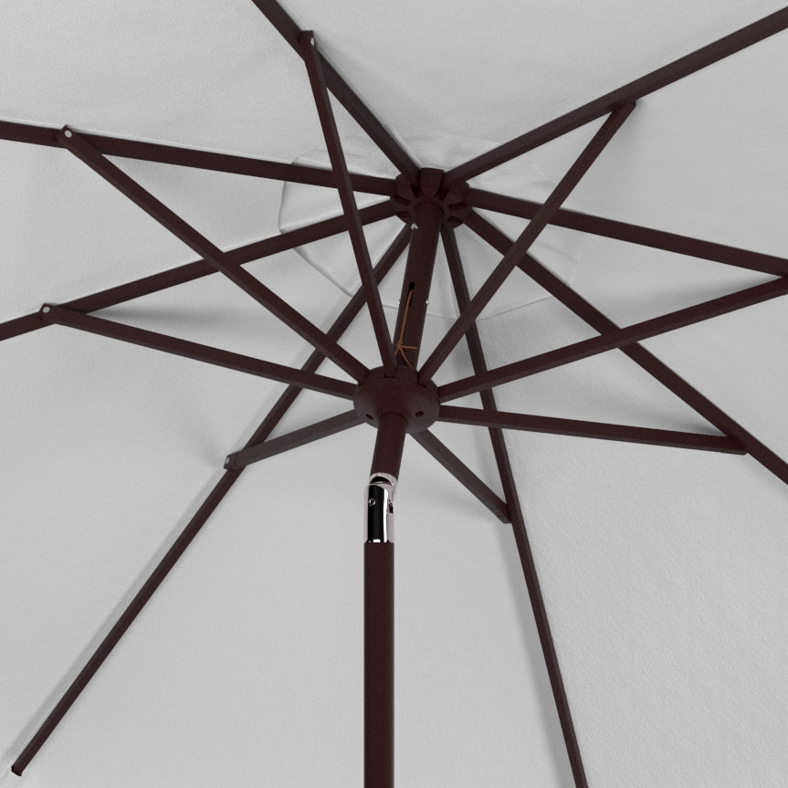 Picture of Safavieh PAT8100K 11 ft. Zimmerman Market Umbrella, White