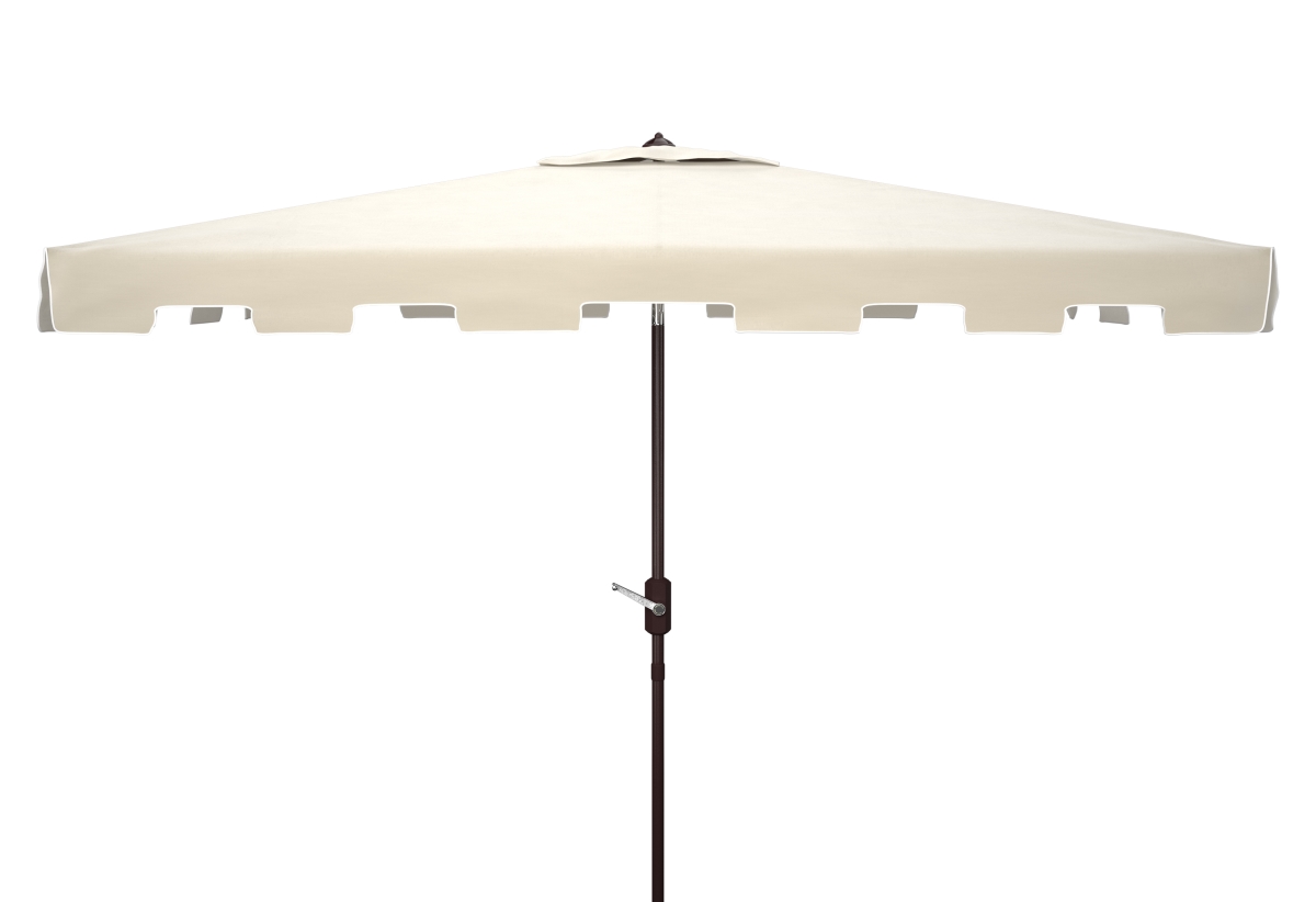 Picture of Safavieh PAT8300C 6.5 x 10 in. Zimmerman Rectangle Umbrella&#44; Beige & White