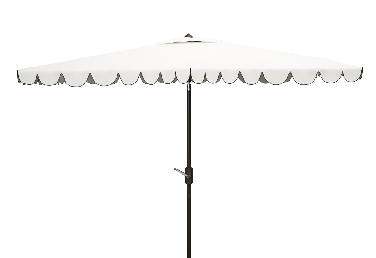Picture of Safavieh PAT8310E 6.5 x 10 in. Venice Rectangle Umbrella&#44; White & Black