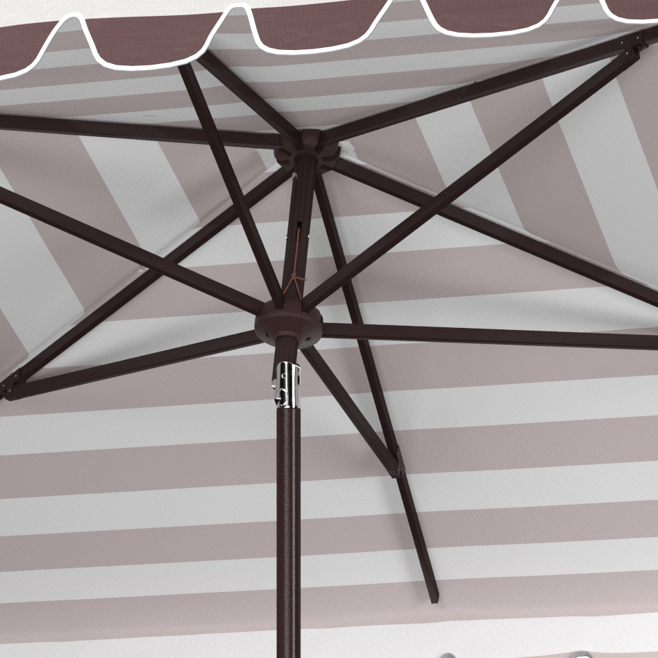 Picture of Safavieh PAT8311B 6.5 x 10 in. Venice Rectangle Umbrella&#44; Grey & White