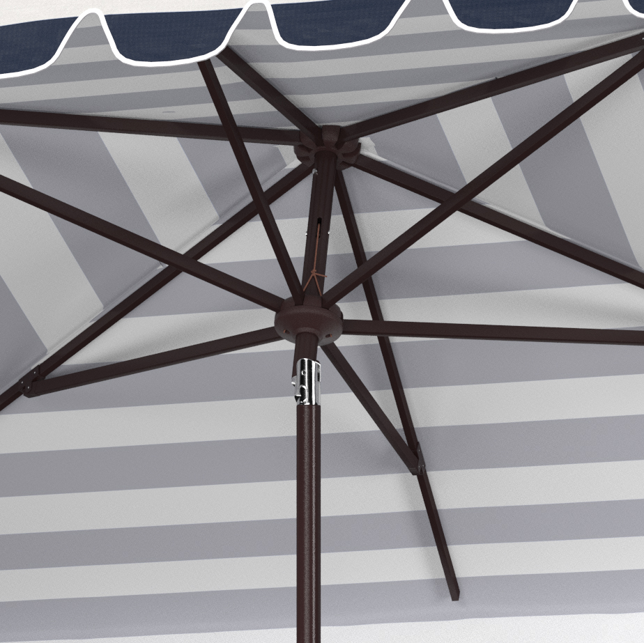 Picture of Safavieh PAT8311C 6.5 x 10 in. Venice Rectangle Umbrella&#44; Navy & White