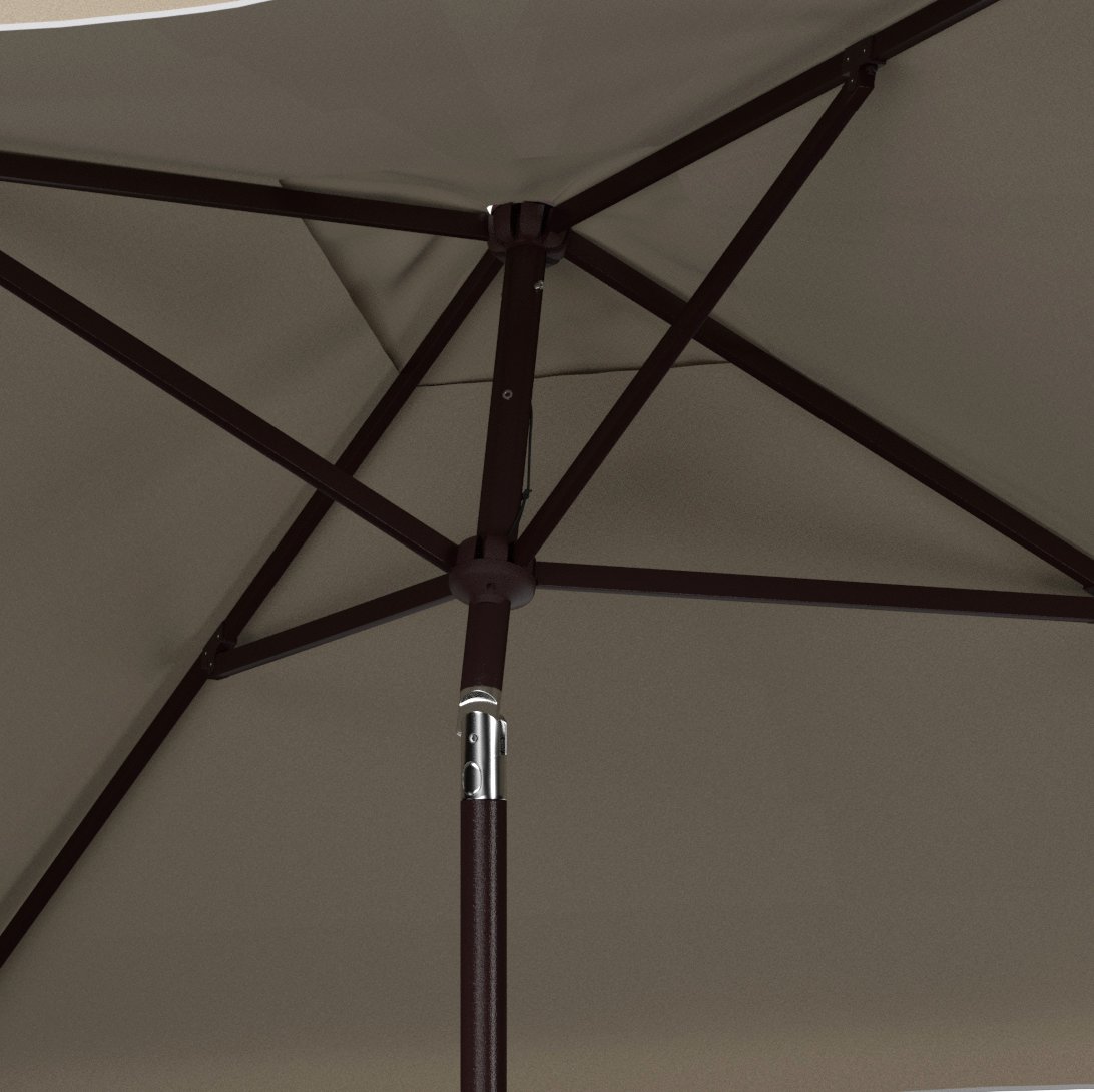 Picture of Safavieh PAT8400C 7.5 ft. Zimmerman Square Umbrella&#44; Beige & White