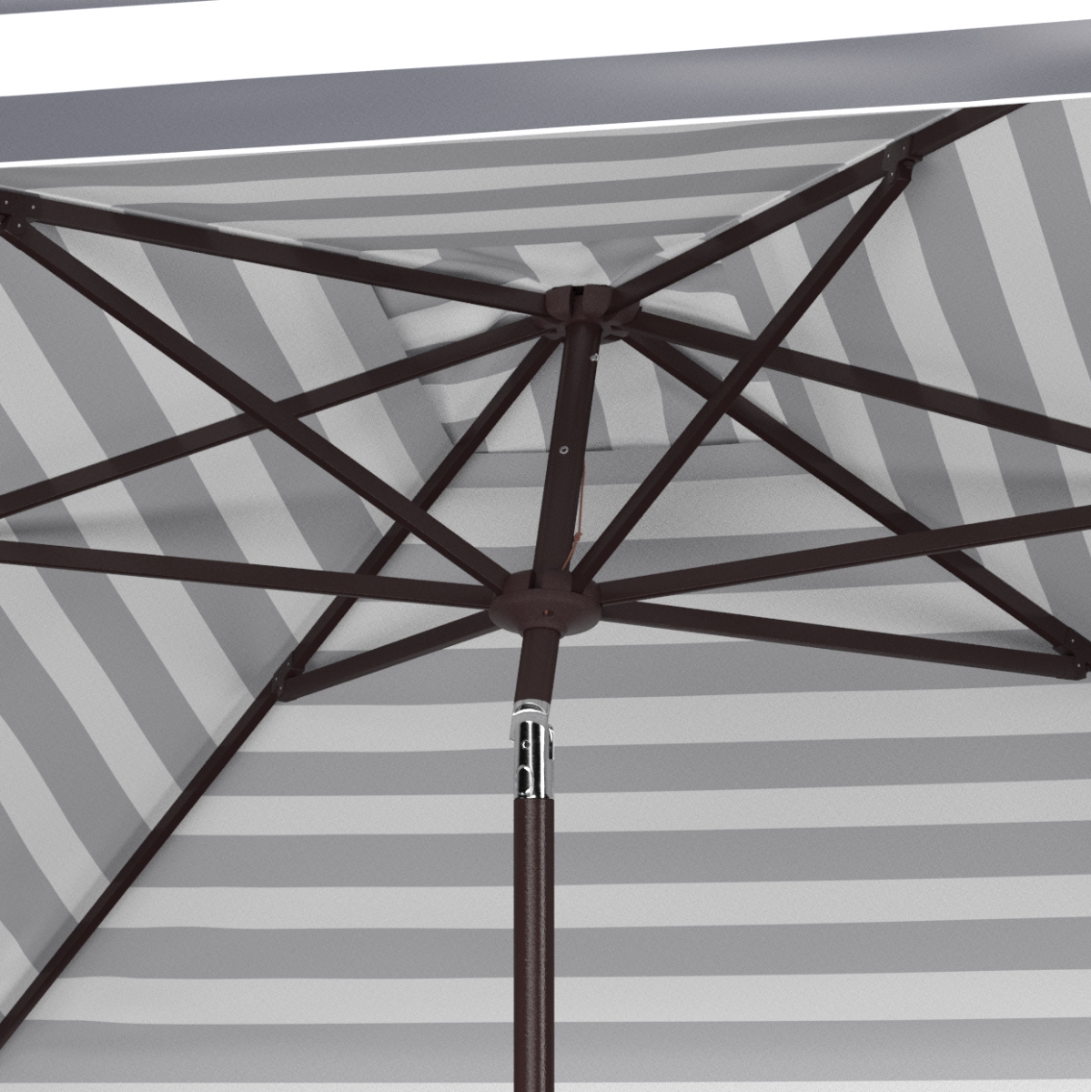 Picture of Safavieh PAT8403A 7.5 ft. Elsa Square Umbrella&#44; Black & White