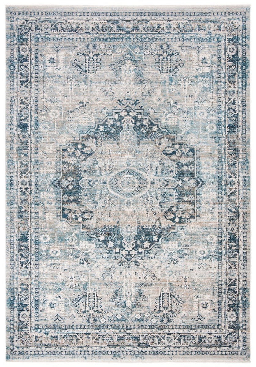 Picture of Safavieh VIC933F-210 2 ft. 2 in. x 10 ft. Victoria 900 Runner Power Loomed Rug&#44; Blue & Grey