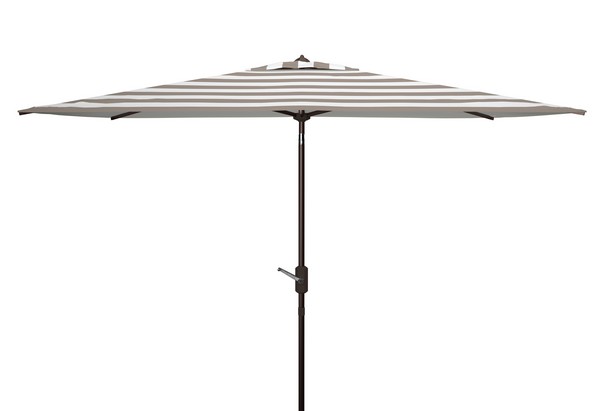 Picture of Safavieh PAT8304D 6.5 x 10 in. Iris Rectangle Umbrella&#44; Grey & White