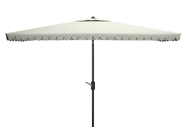 Picture of Safavieh PAT8306C 6.5 x 10 in. Elegant Rectangle Umbrella&#44; Beige & White