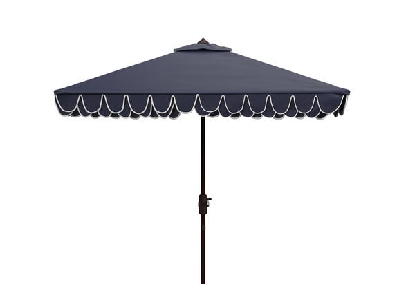 Picture of Safavieh PAT8406A 7.5 ft. Elegant Square Umbrella&#44; Navy & White
